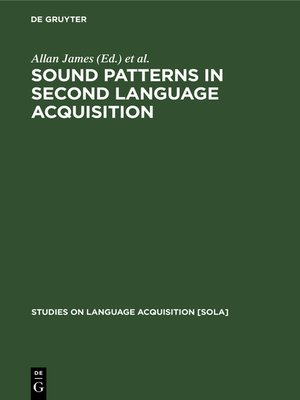 cover image of Sound Patterns in Second Language Acquisition